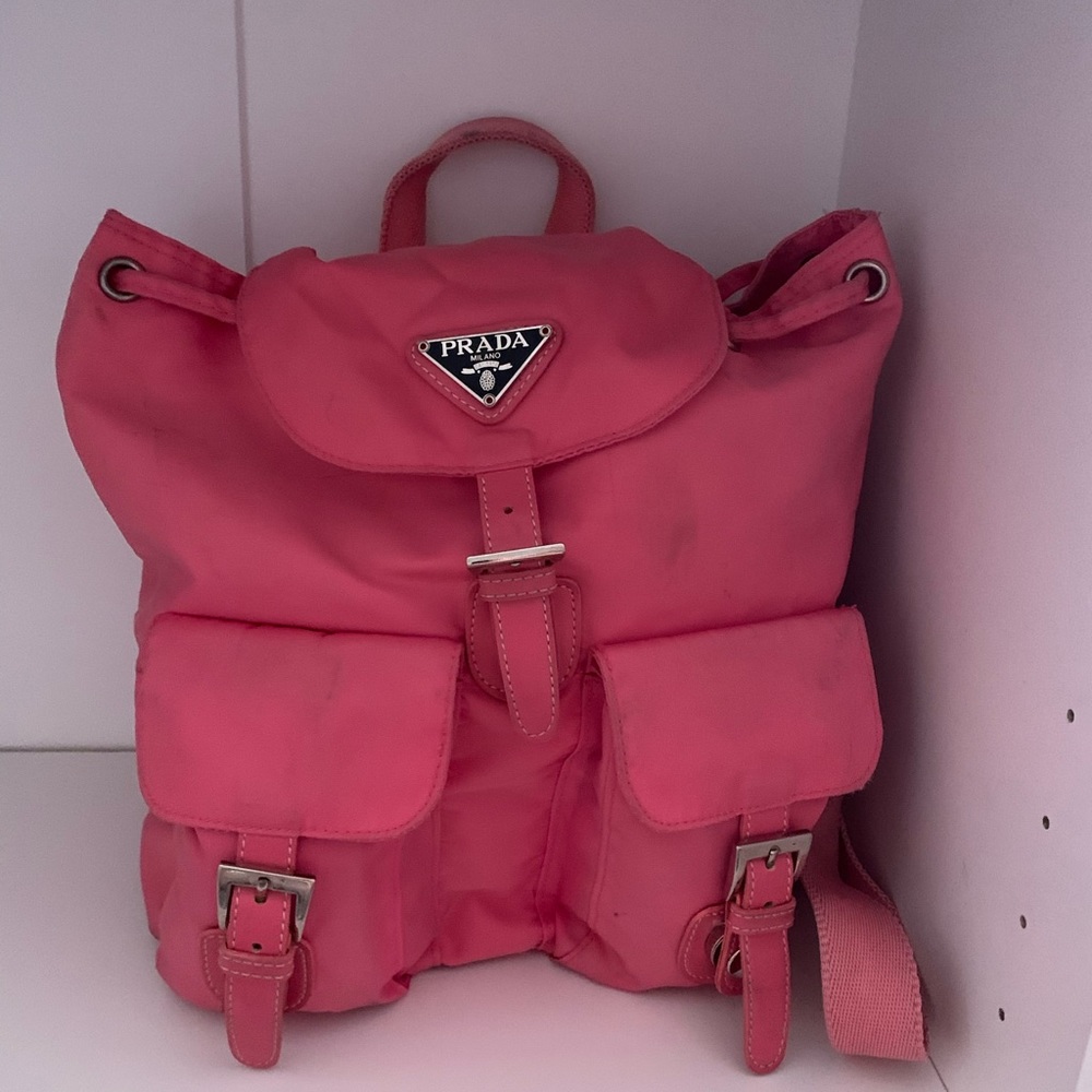 Prada pink backpack